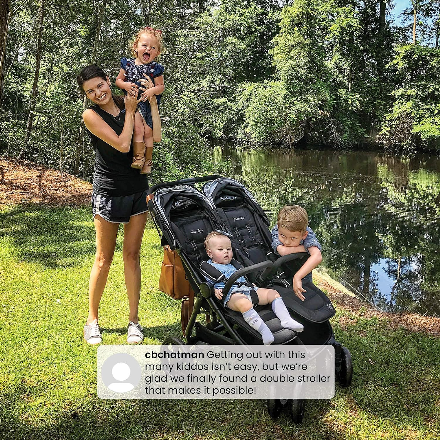 Jeep Destination Ultralight Side X Side Double Stroller, Midnight