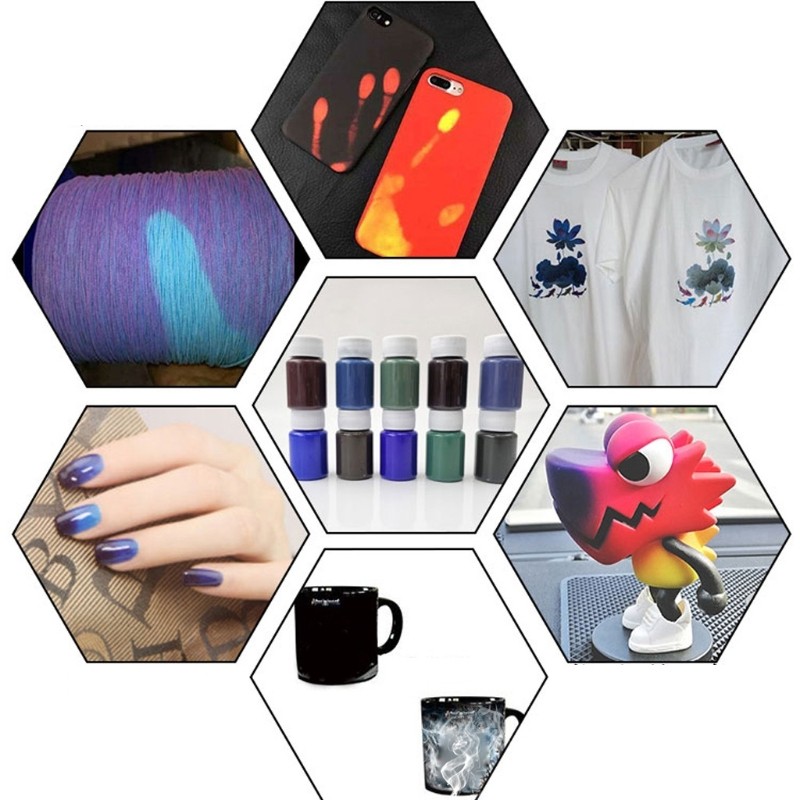 DIY Mineral Thermochromic Pigment Powder for Nail Art Soap Cosmetics Colorant