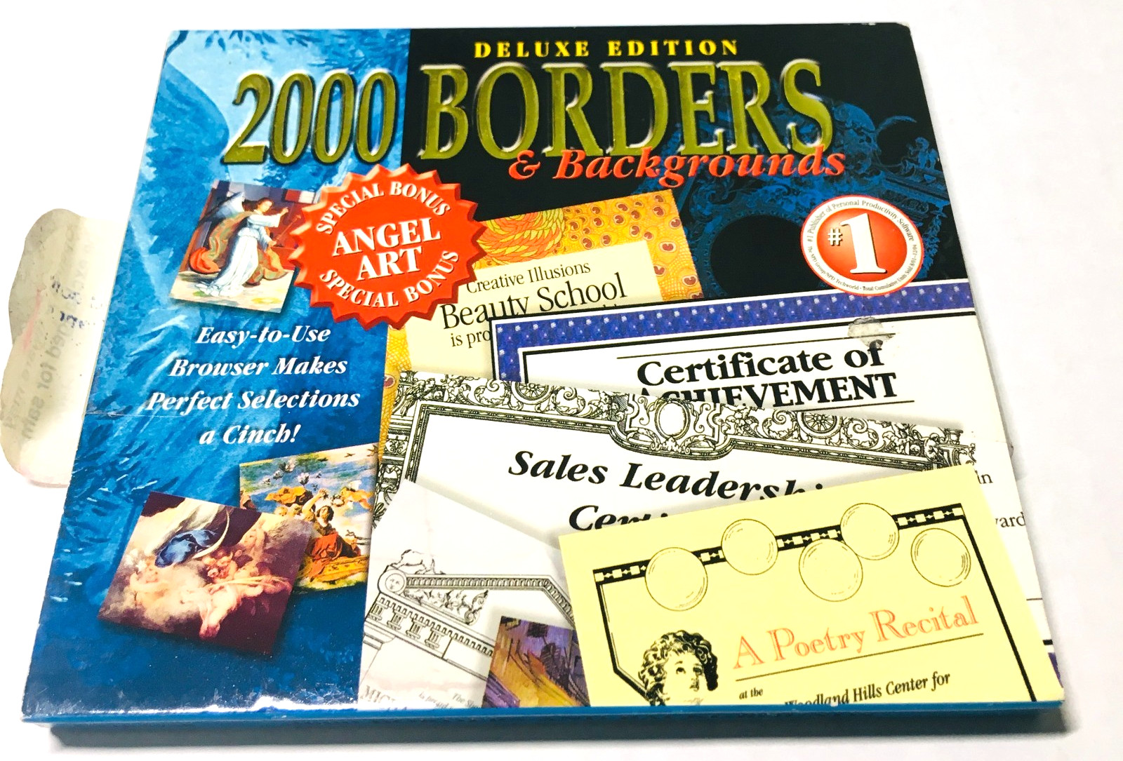 2000 Borders & Backgrounds Deluxe Edition PC CD ROM Windows 98SE XP Compatible