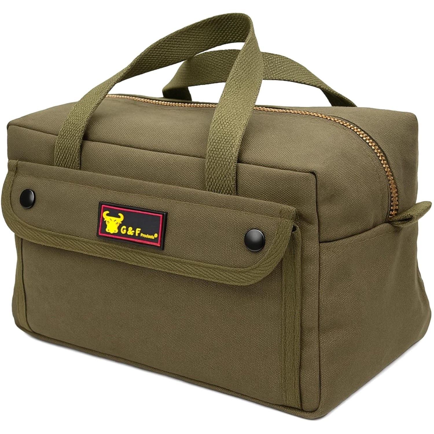 Elegant Olive Green Waxed Canvas Duffle - Organizes Essentials, Water-Resistant
