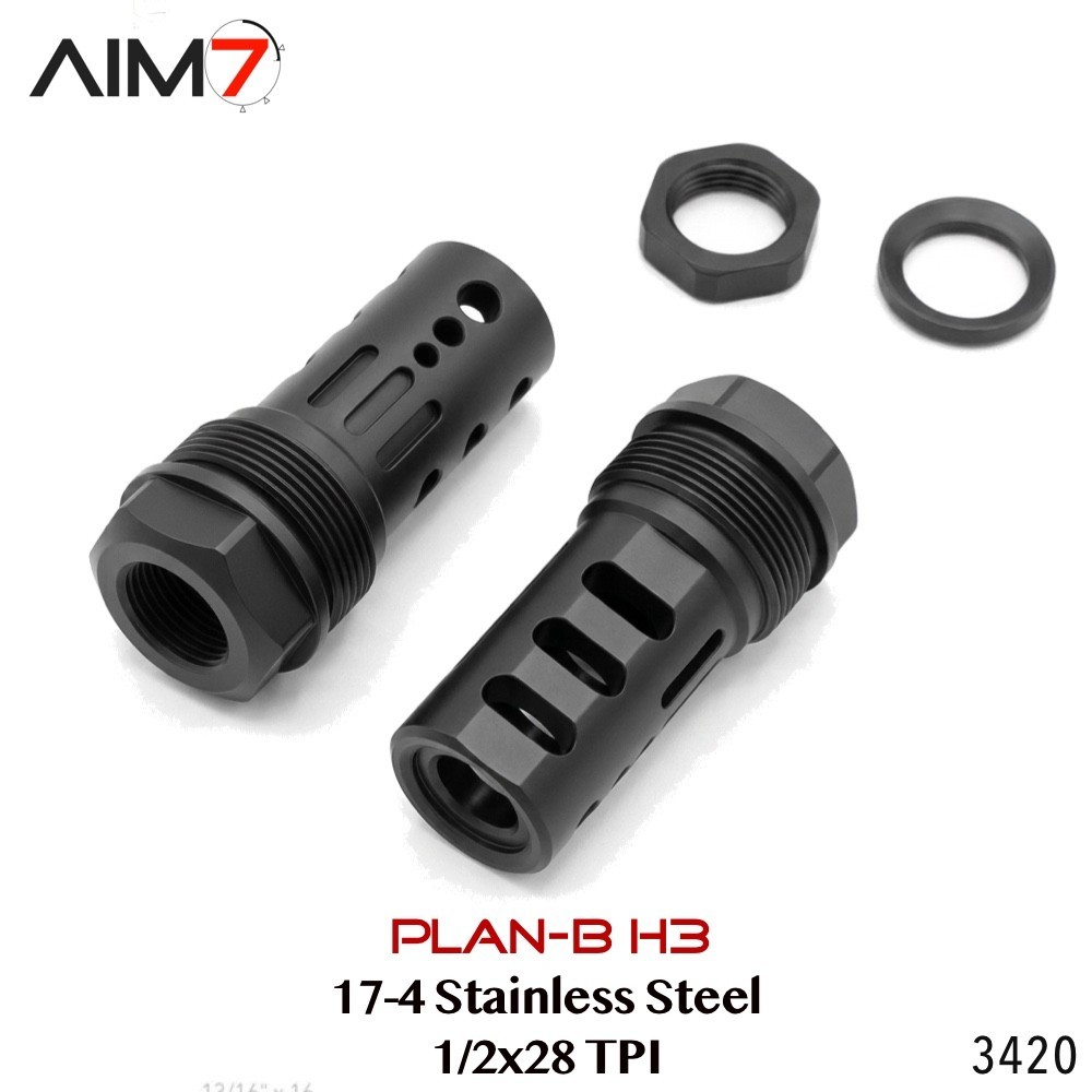AIM7 Plan B Muzzle Brake H-3  1/2x28 tpi  223,556,22LR(1pcs)