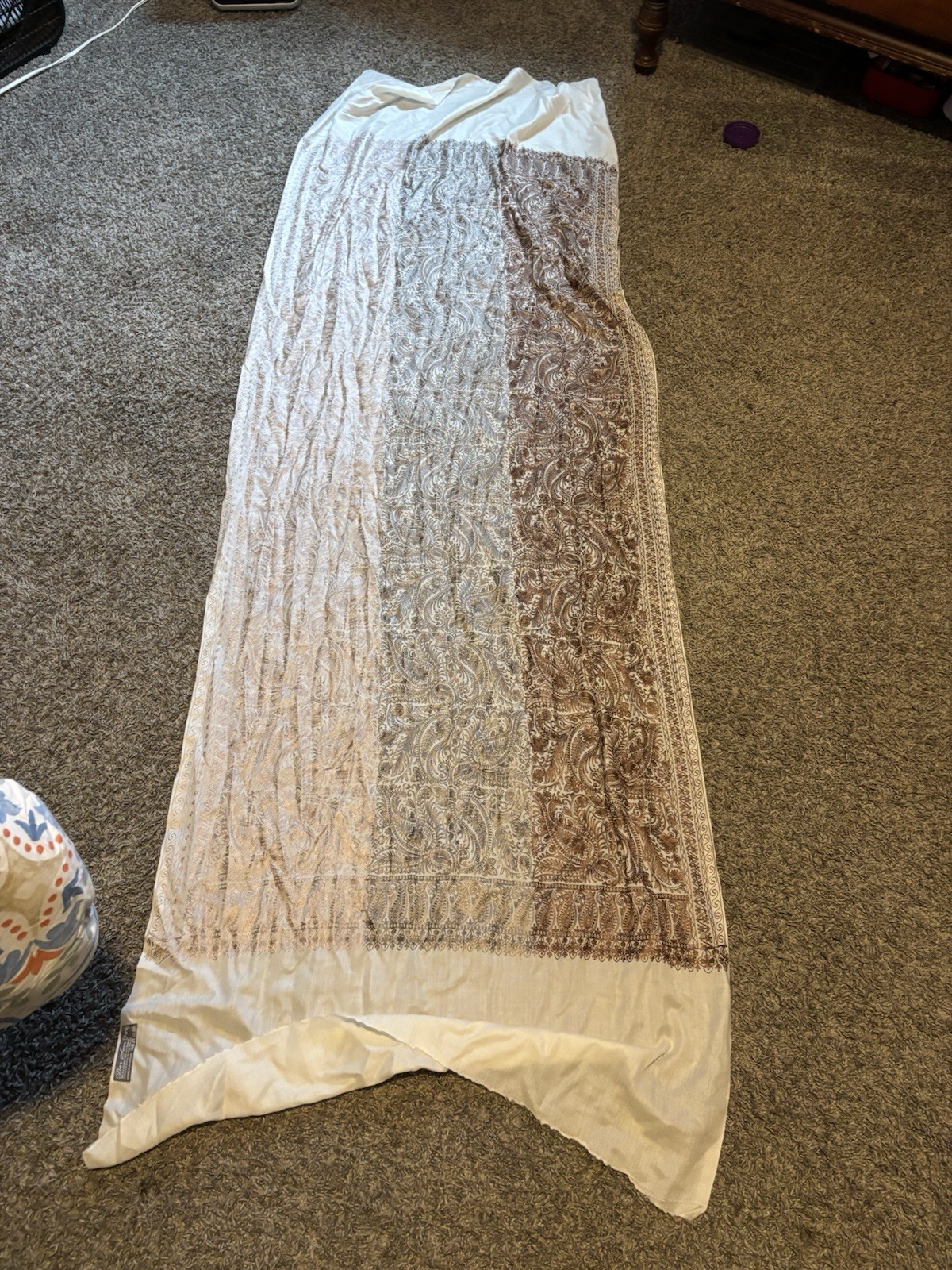 Hand Embroidered Pashmina Cashmere Scarf