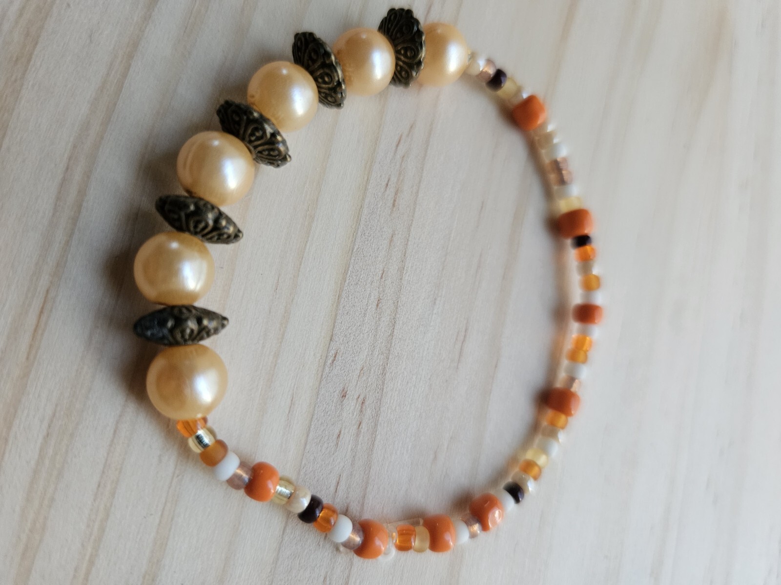 Fall Handmade Stretchy Bracelet Set Of 3