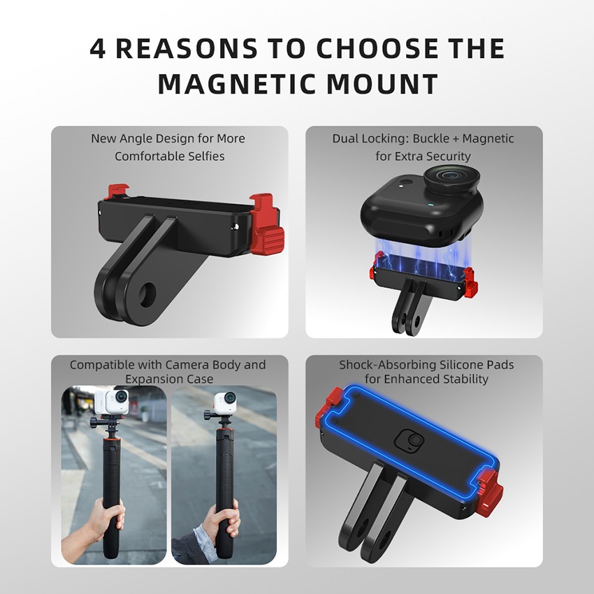 Quick-release Base Magnetic Quick-release Extension for Insta360 GO Ultra