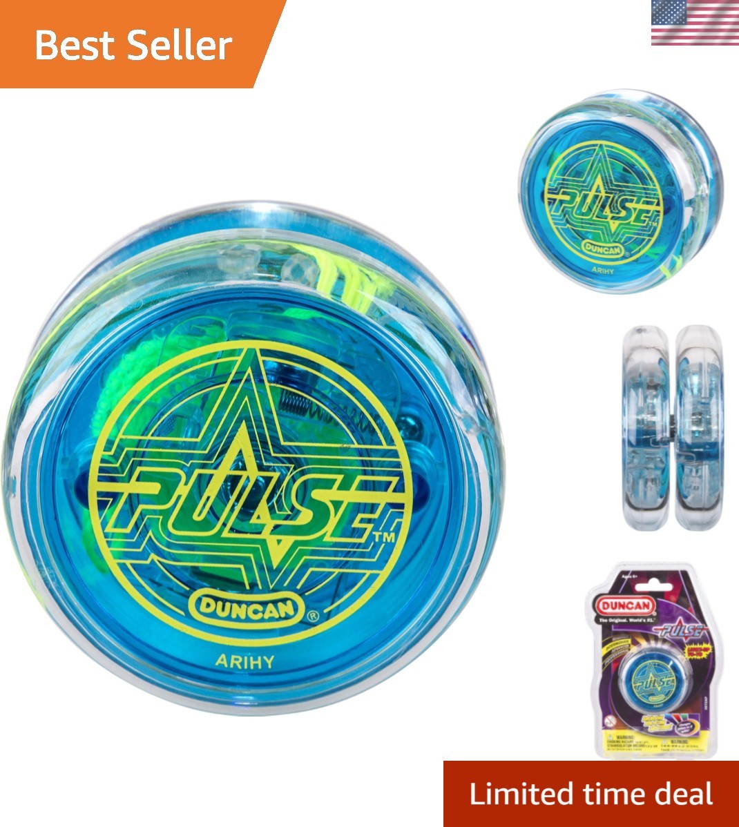 Toys Pulse LED Light-Up Yo-Yo, Intermediate Level Yo-Yo with Ball Bearing Axl...