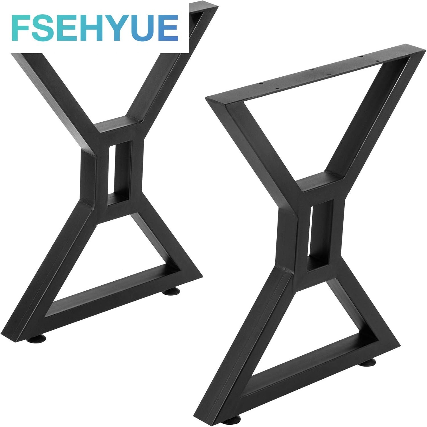 28" Heavy Duty Industrial Table Legs with Adjustable Protector Feet Set of 2