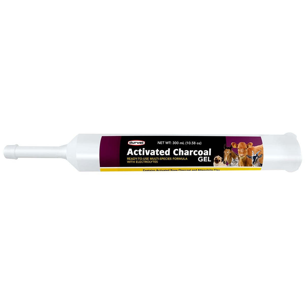 New! Durvet ACTIVATED CHARCOAL GEL 300 ml For cattle cow horses horse livestock