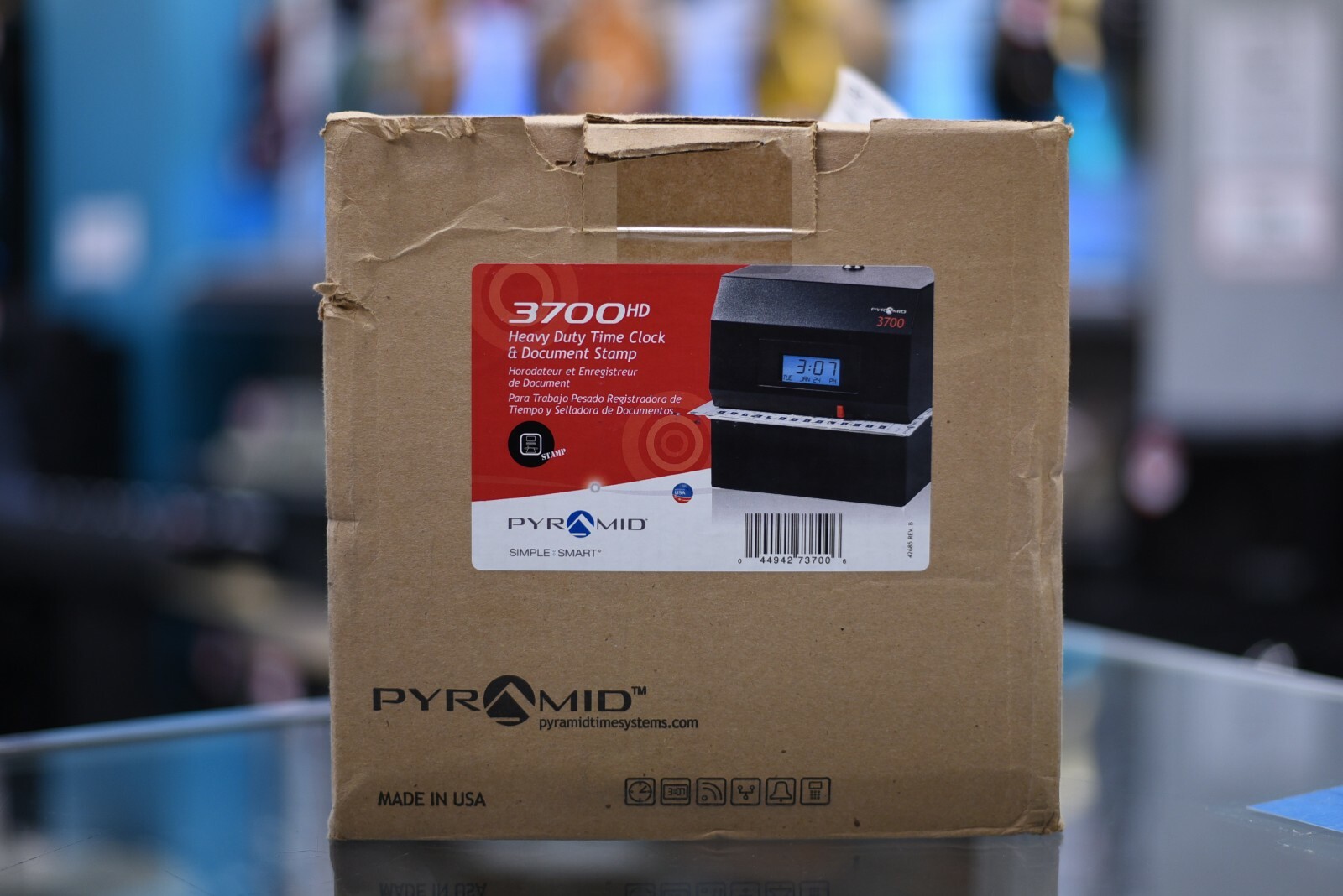 Pyramid 3700 Heavy Duty Time Clock & Document Stamp