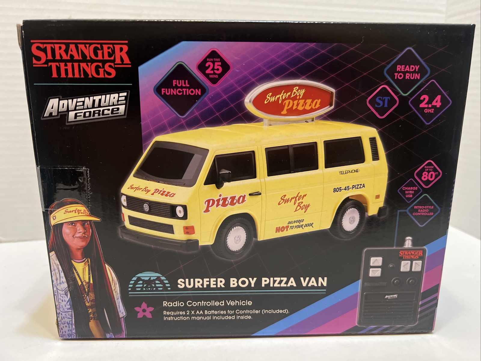 Stranger Things 2 3 Radio Controlled Surfer Boy Pizza Van Adventure Force