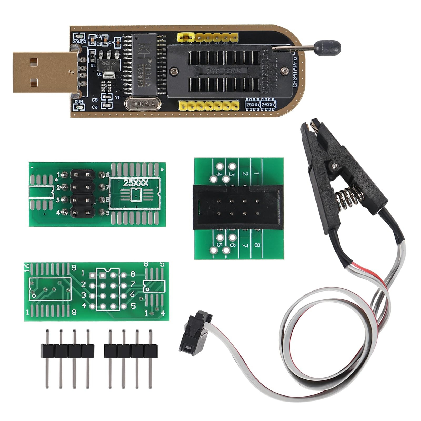 ACEIRMC SOIC8 SOP8 Flash Chip IC Test Clips Socket Adpter Double Clip+ USB