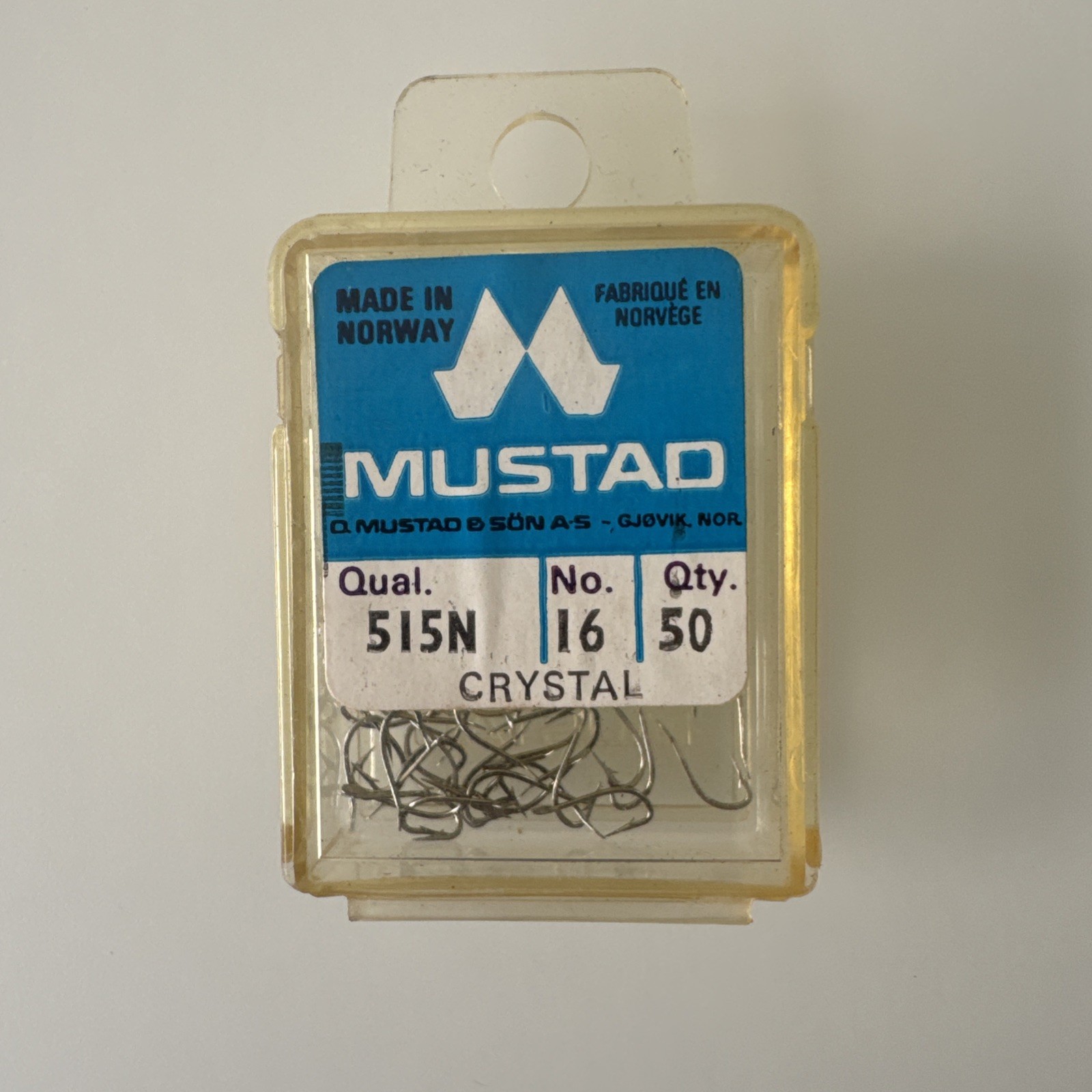 Coarse Match Fishing Hooks Mustad Crystal Hooks No.16 Qty 50 Norway