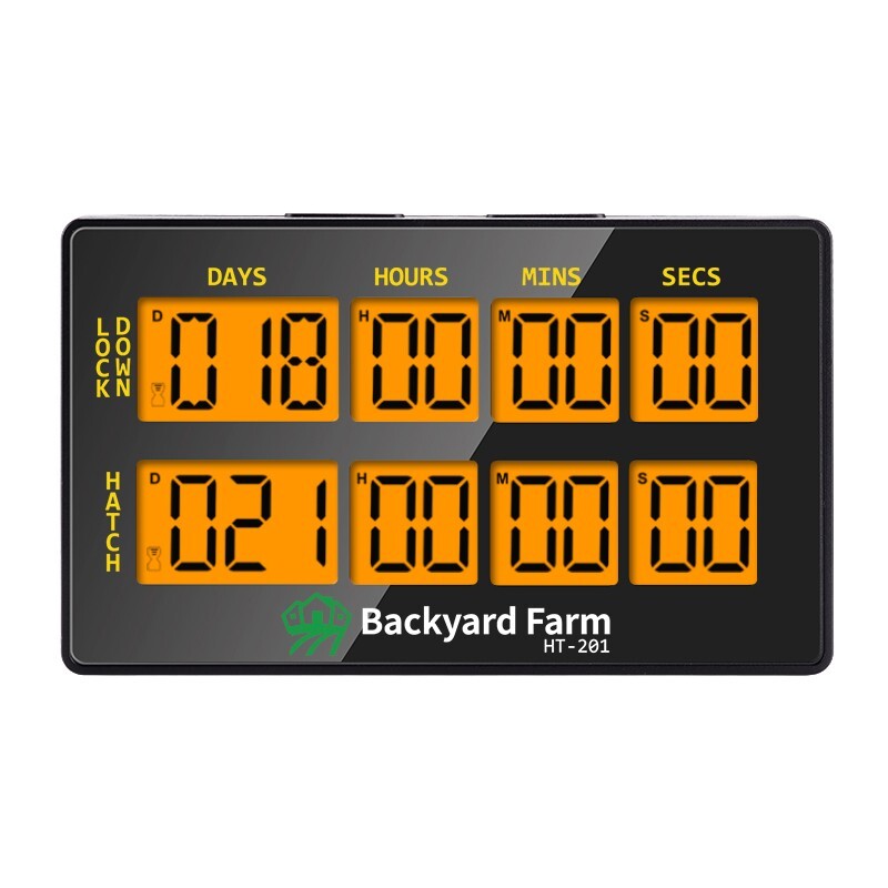 Egg Incubator Dual Countdown Hatch Timer Double Count Down Days Hours Minute Sec