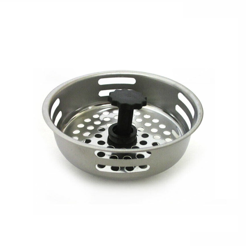 4PC  Stainless Kitchen Sink Drain Strainer Basket Stopper  3.2" Dia Waster Plug