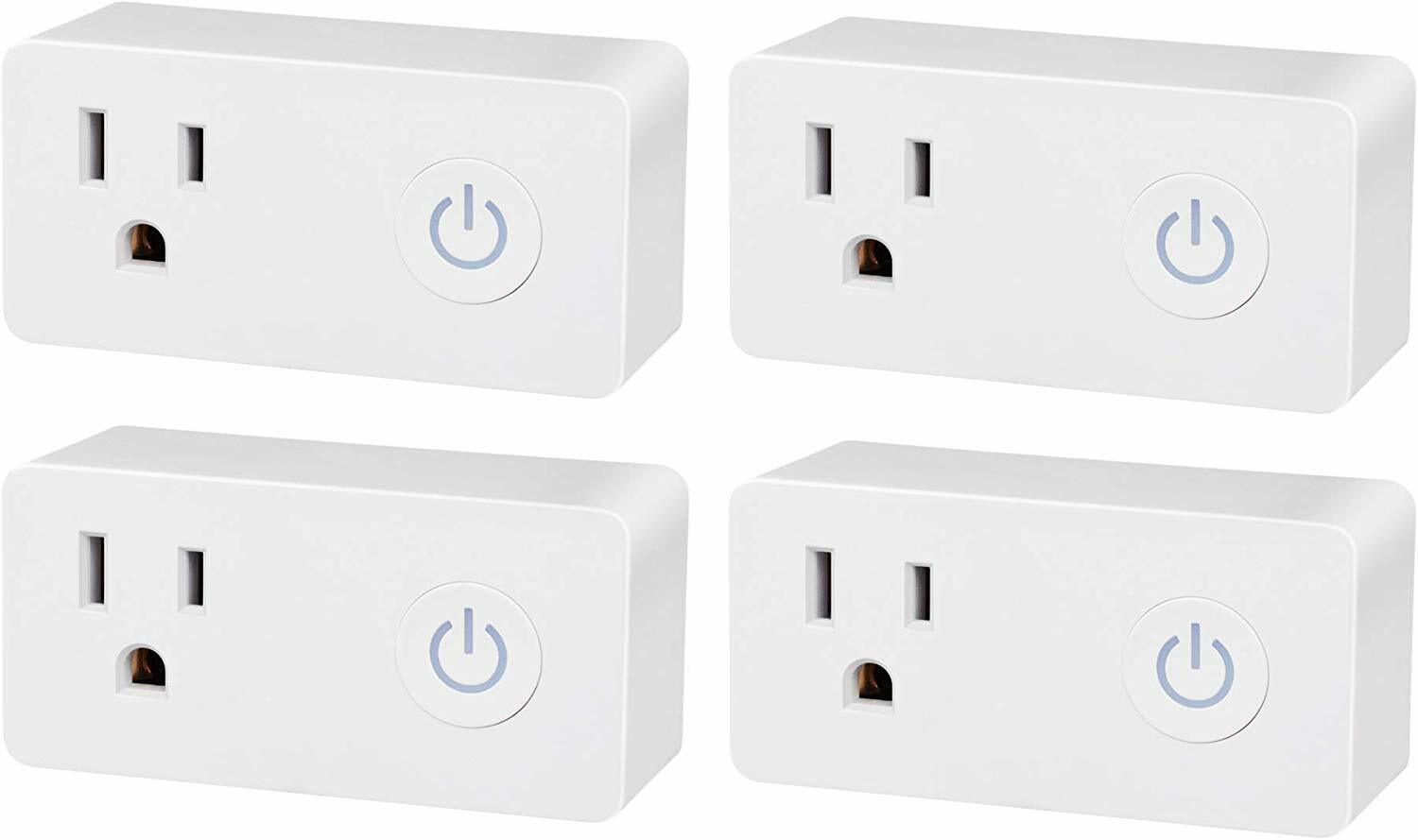 BN-LINK 4 Pack Smart Wi-Fi Plug Outlet Works with Alexa and Google Assistant