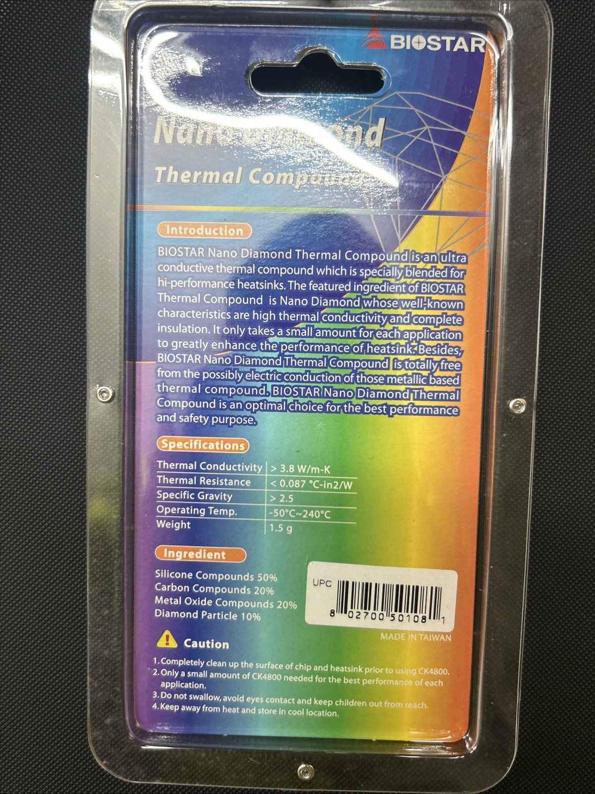 Biostar Nano Diamond Thermal Compound Paste 1.5g