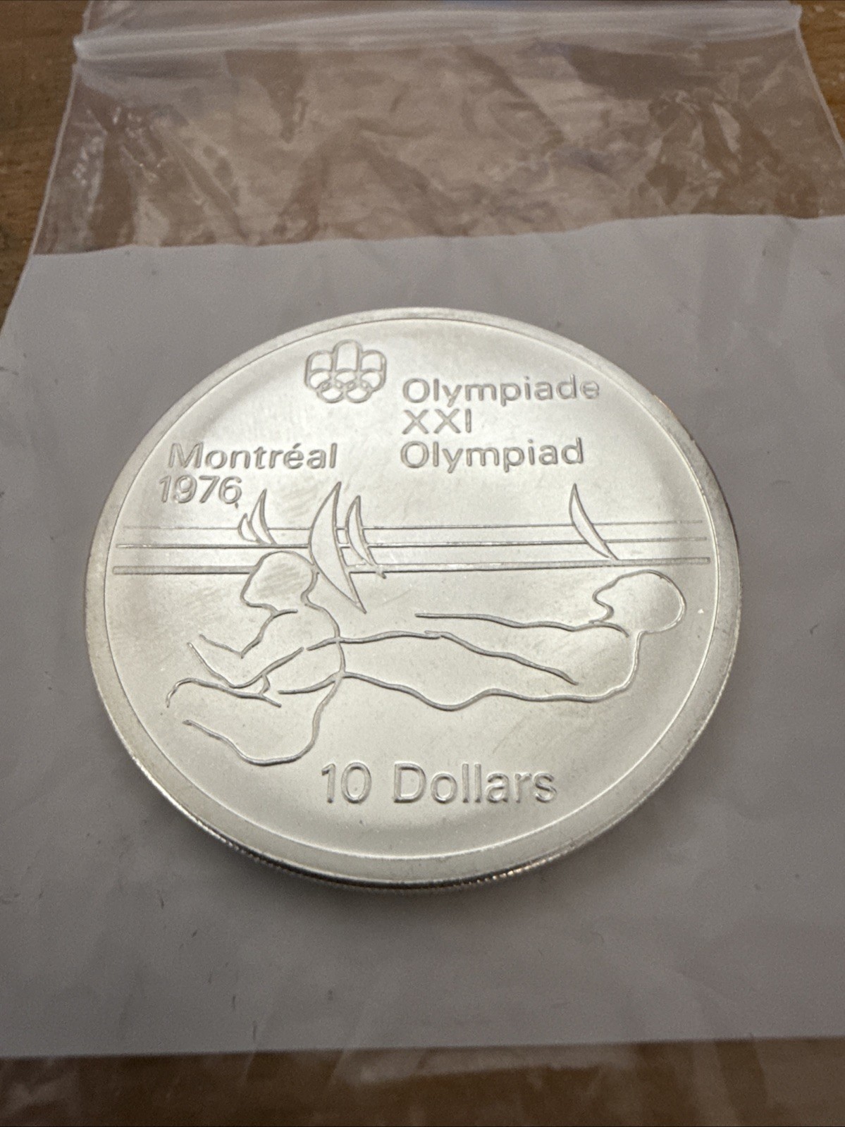 1975 Montreal CANADA Olympics 1.44 Oz ASW Silver $10 Coin Queen Elizabeth II