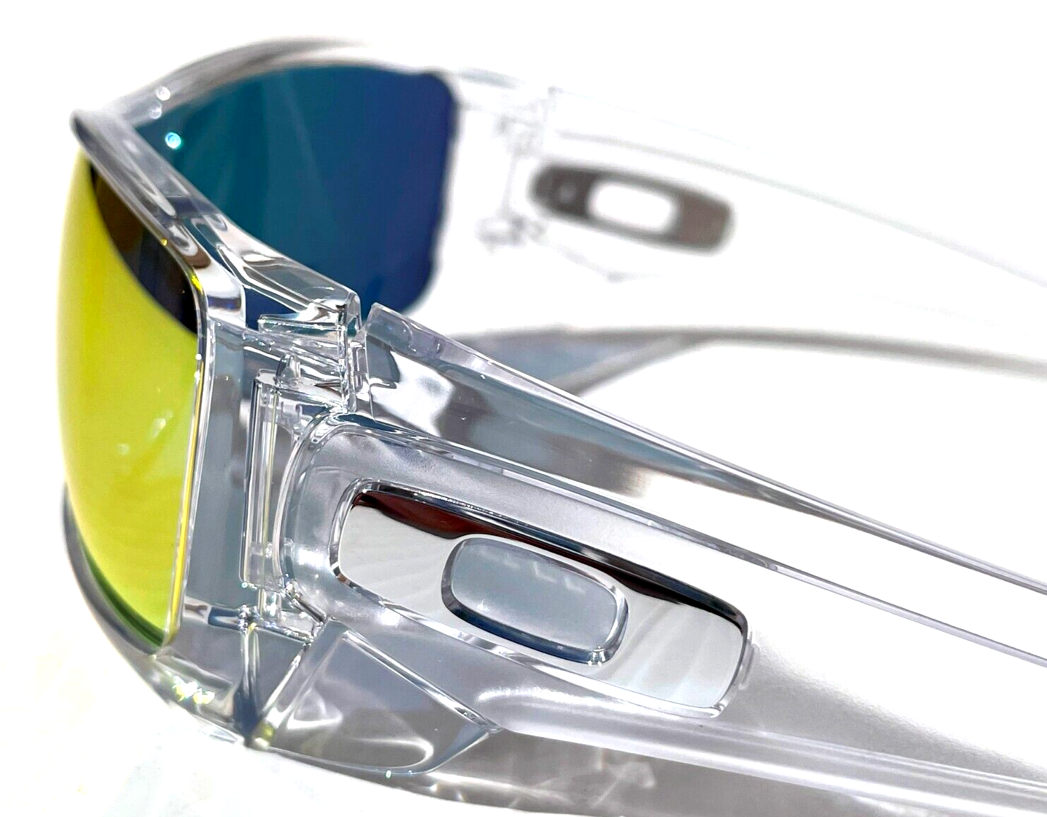 NEW Oakley Batwolf Interchangeable Chrome Silver Mirror Logo Icon Accessory