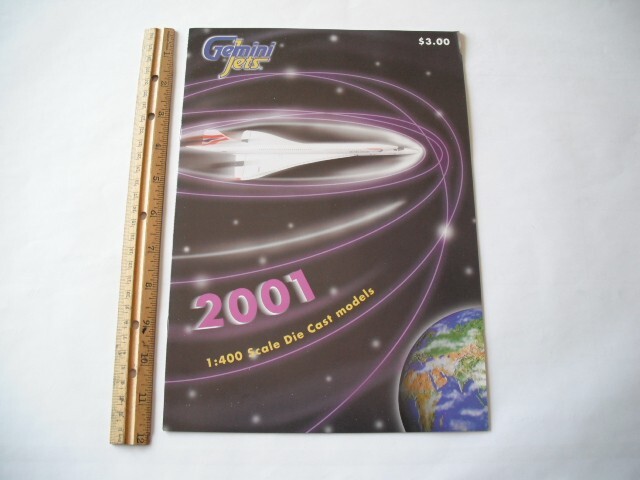 2001 GEMINI JETS AIRPLANES DEALER CATALOG ORIGINAL ISSUE
