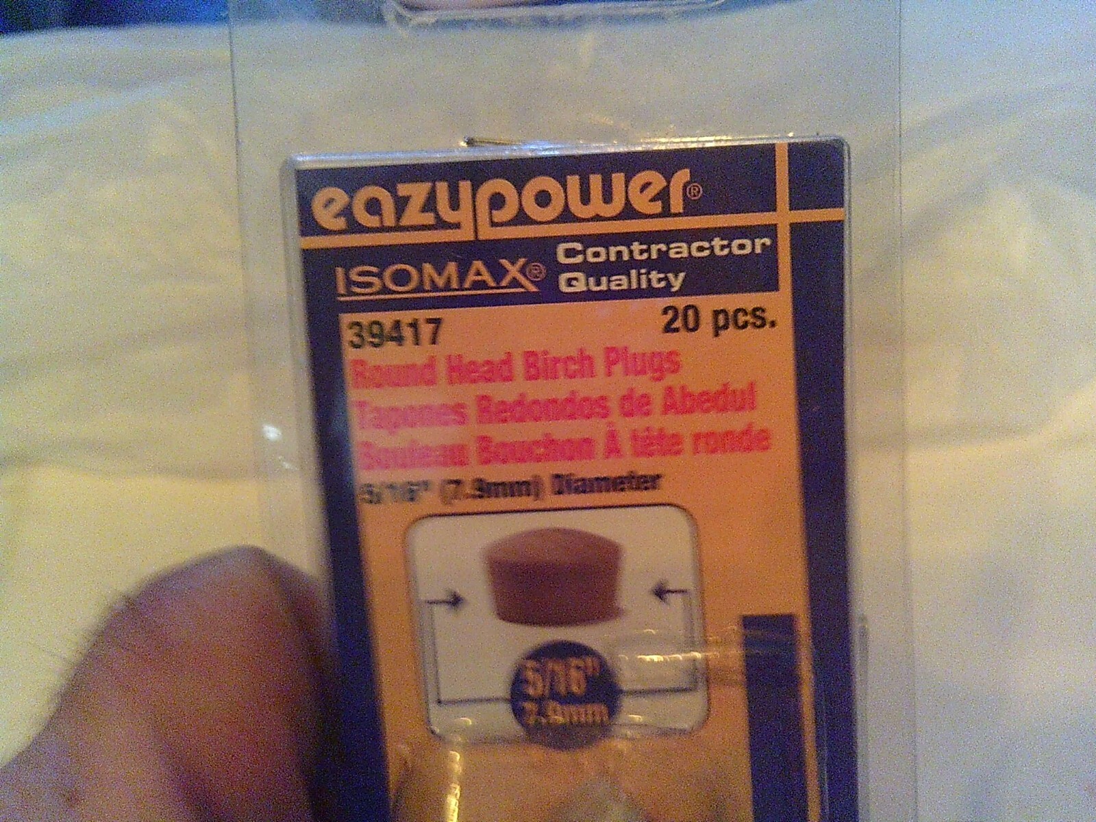 Eazypower 5/16" Round Head Birch Plugs 39417