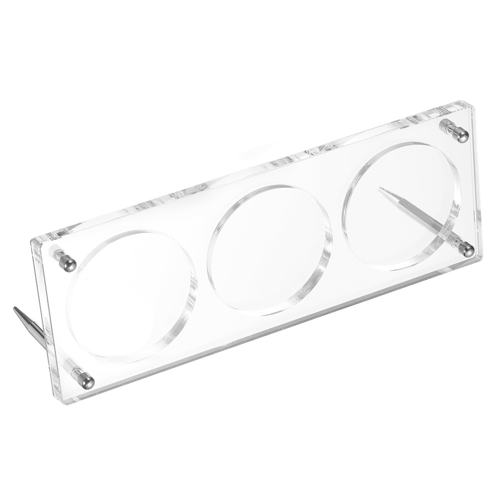 2.5\" 3D Acrylic Coin Frame with 3 Floating Compartments