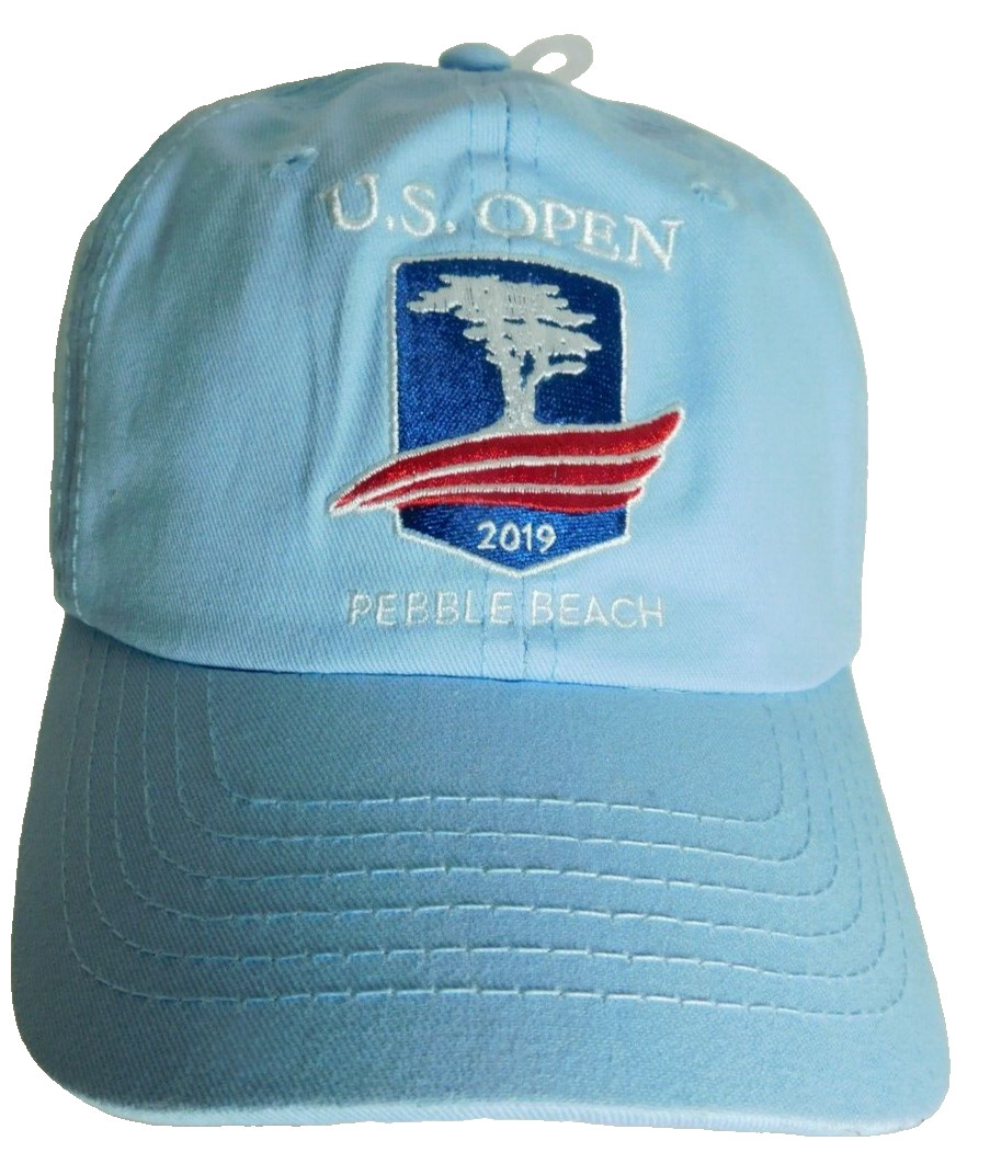 Pebble Beach Hat US Open Golf 2019 Strapback Adjustable adult USGA Cap Blue