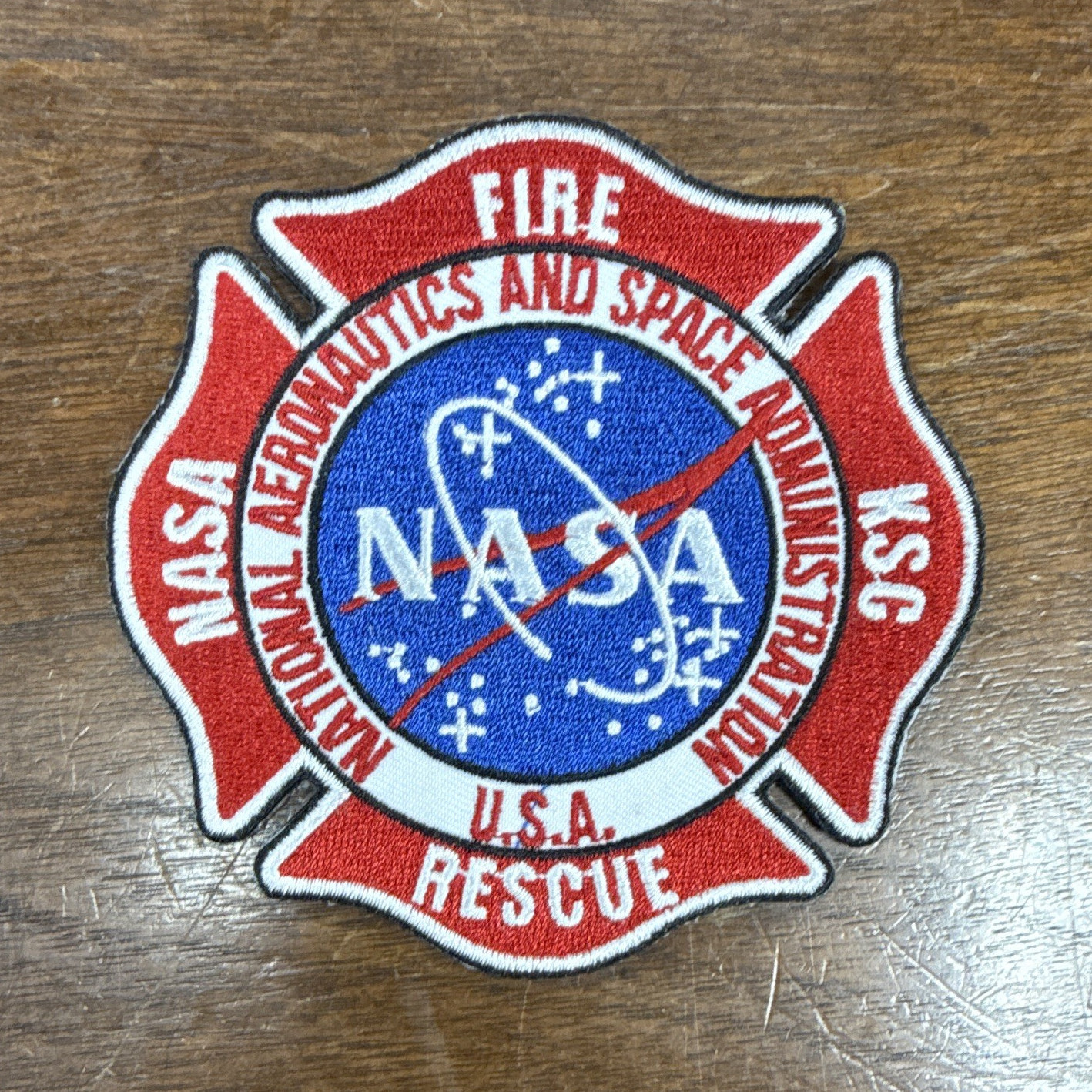 NASA/KSC Fire Rescue 4 inch iron on patch