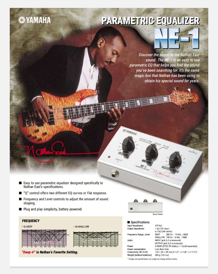 YAMAHA NE-1 Nathan East Parametric Equalizer EQ Magic Bass Effect Modded RARE