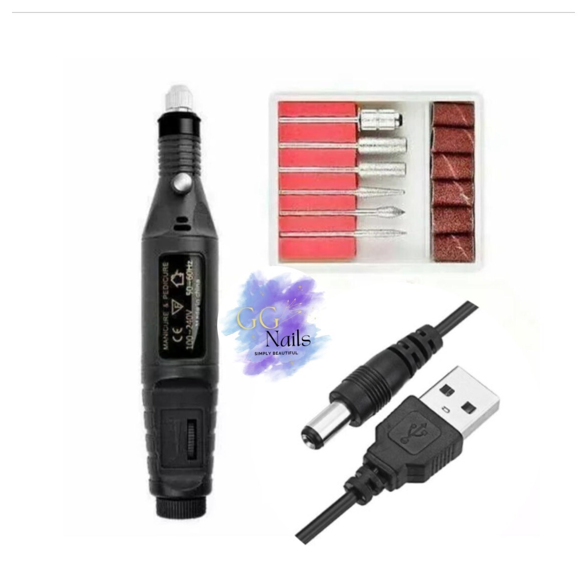 Electric Nail Drill File 💅🏼🦶🏻 Manicure Pedicure Portable Machine Kit