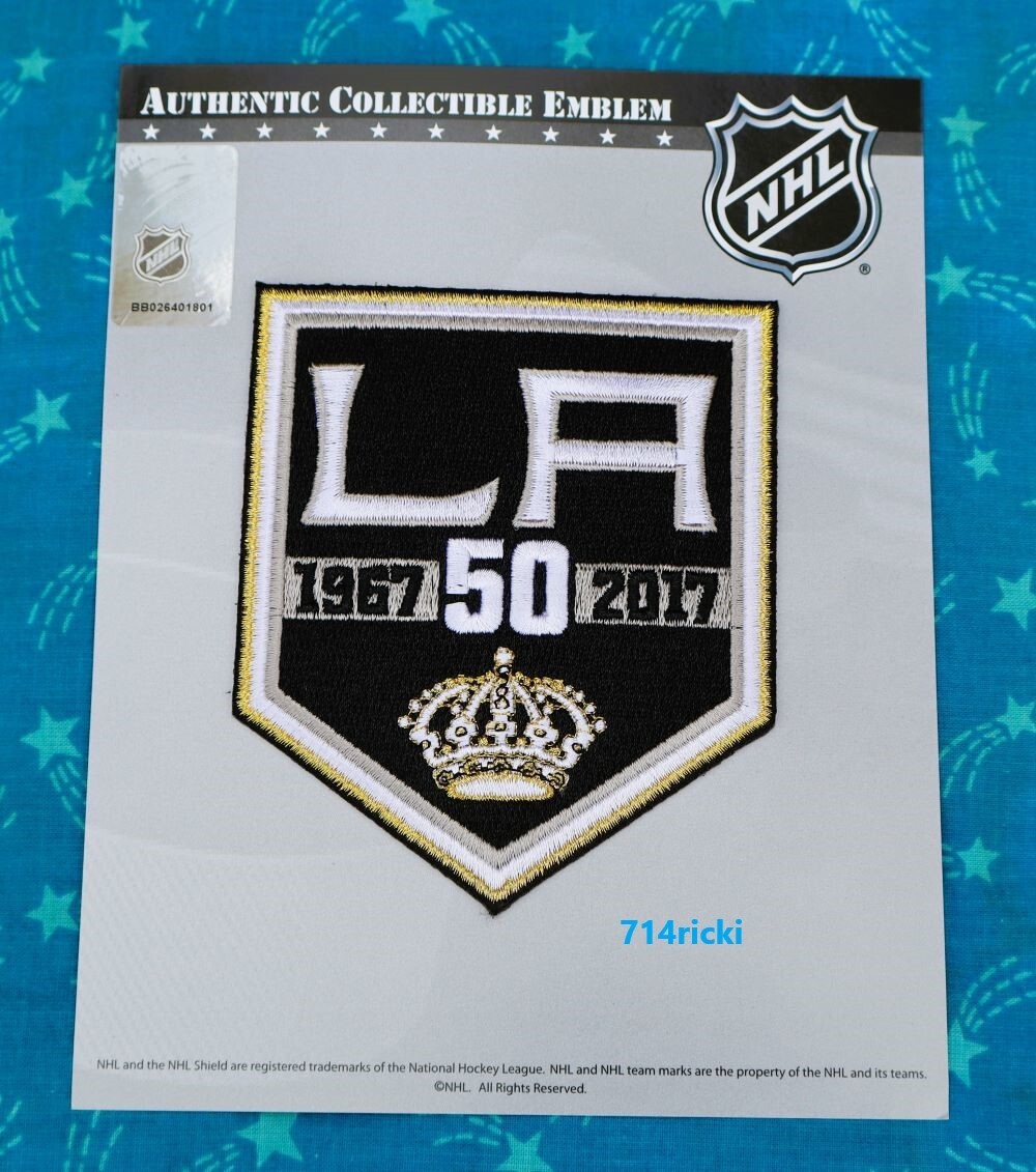 Los Angeles Kings 50th Anniversary 1967 2017 Patch Collector NHL Official