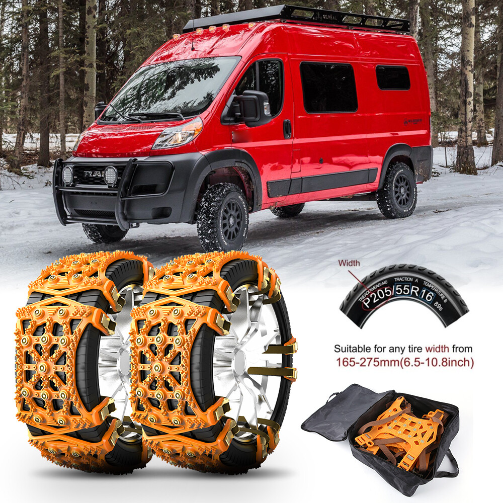 6pcs Snow Chains Anti-Skid Emergency Winter Driving For Ram ProMaster 1500 2500