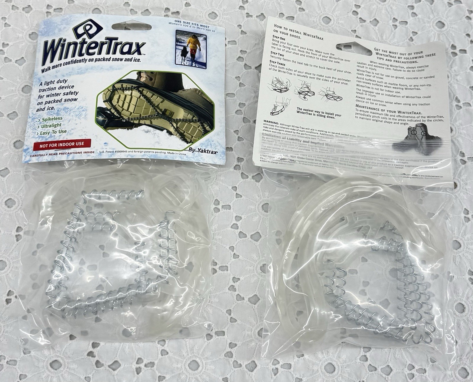 WinterTrax by Yaktrax Spikeless Ultralight Winter Ice & Snow Traction for Shoes