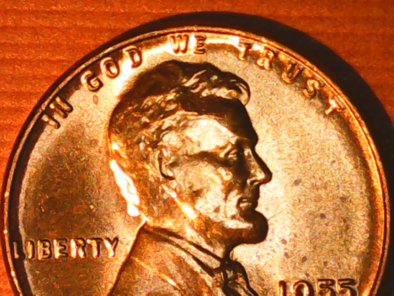 1955 Penny Die Cracks Variety Obverse