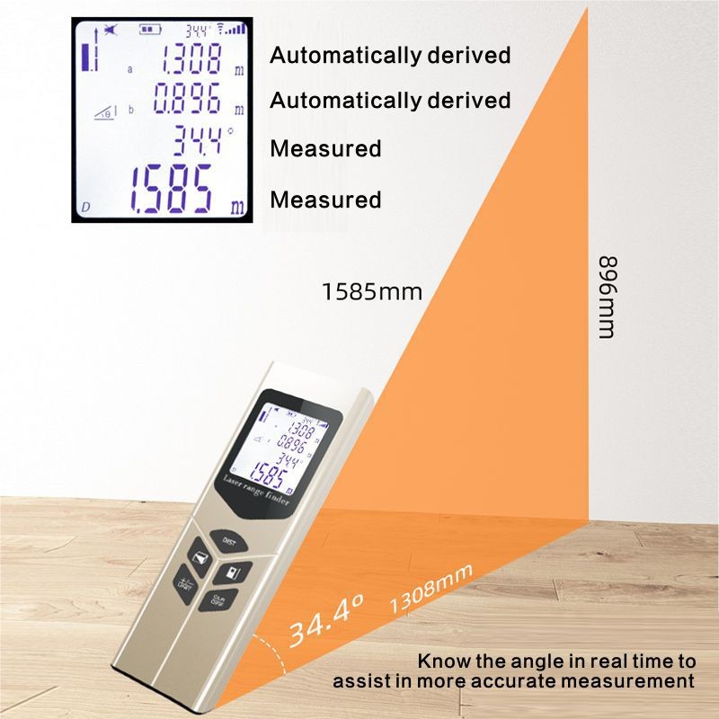 60M Laser Range Finder Handheld Mini Distance Meter60M Digital Laser Rangefinder
