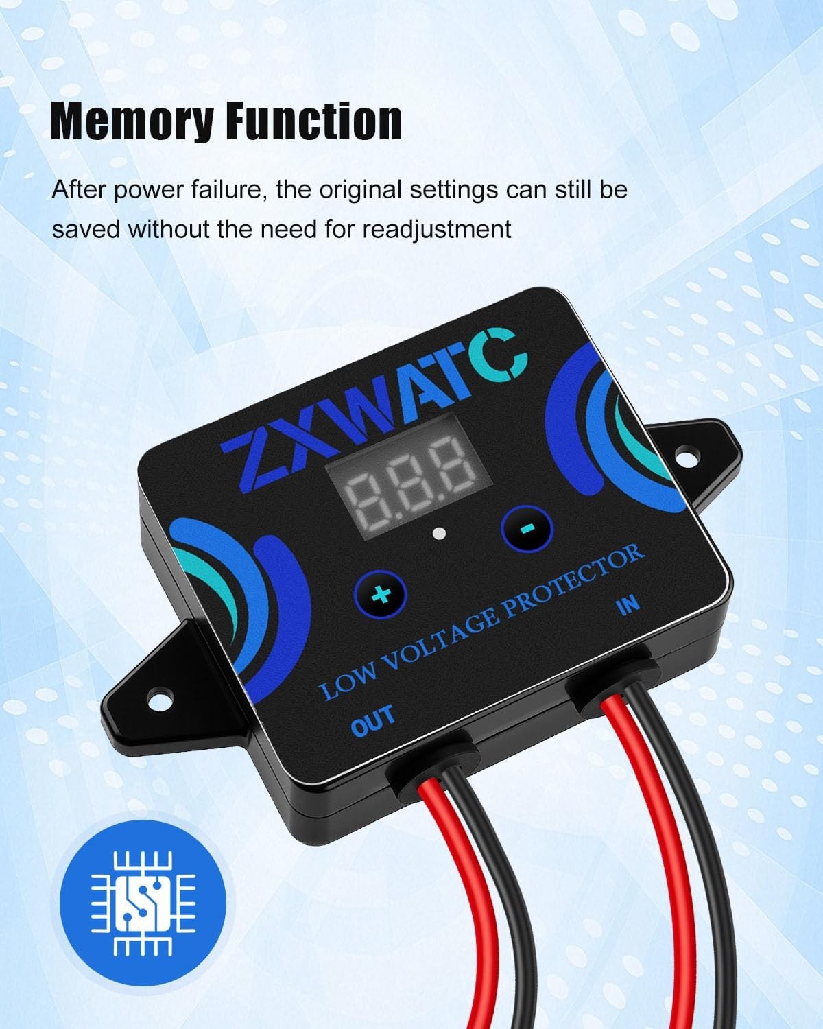 DC12-36V Low Voltage Protector, Digital Disconnect Switch, Over-Discharge Cutoff