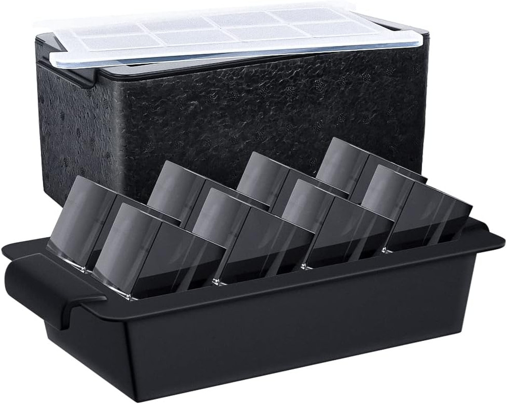 Upgrade 2 Inch Clear Ice Cube Tray Make 8 Large Square Crystal Ice Cube Maker fo