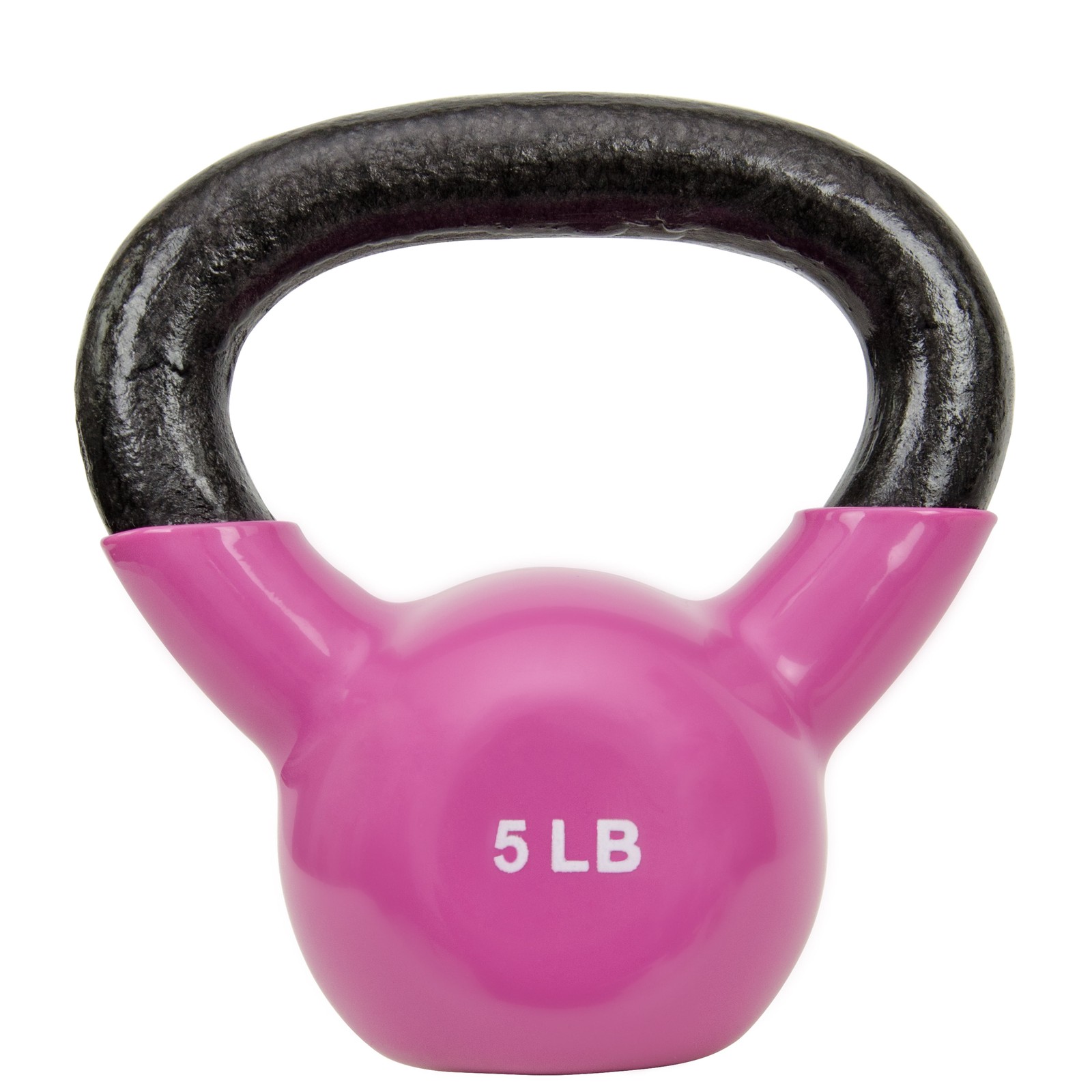 5 LB Kettlebell Vinyl Coated Weight for Full Body Workout, Squats, Strength