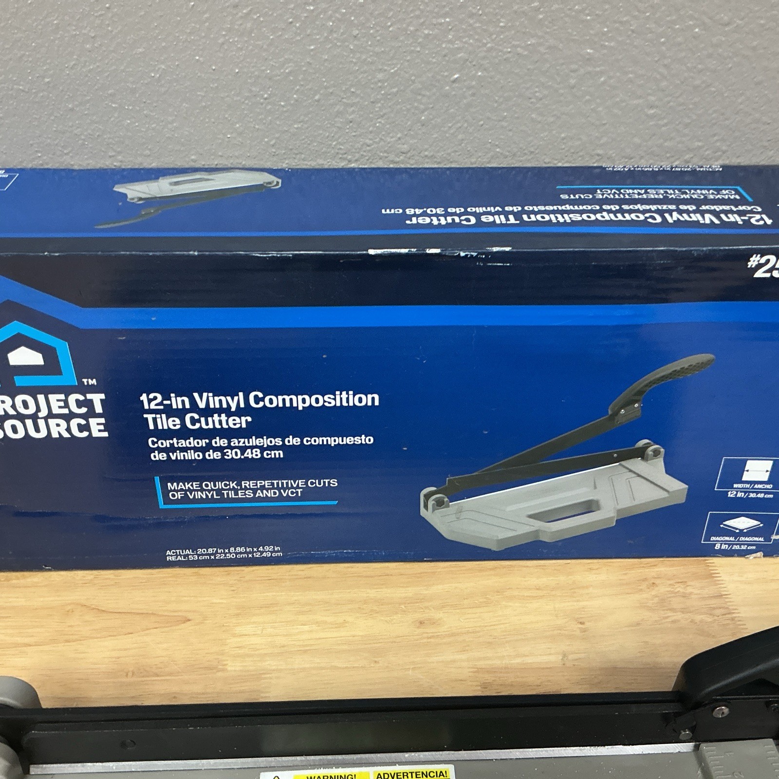 Project Source 12” Vinyl Composition Tile Cutter VCT Manual Flooring Cutter