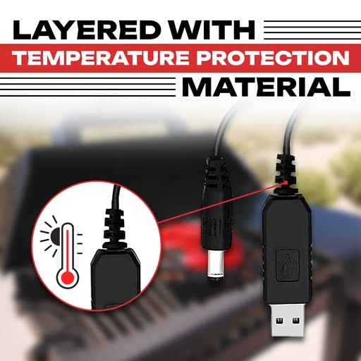 USB Charger for Automatic Grill Cleaning Robot – Replacement Charger, 1 Meter...