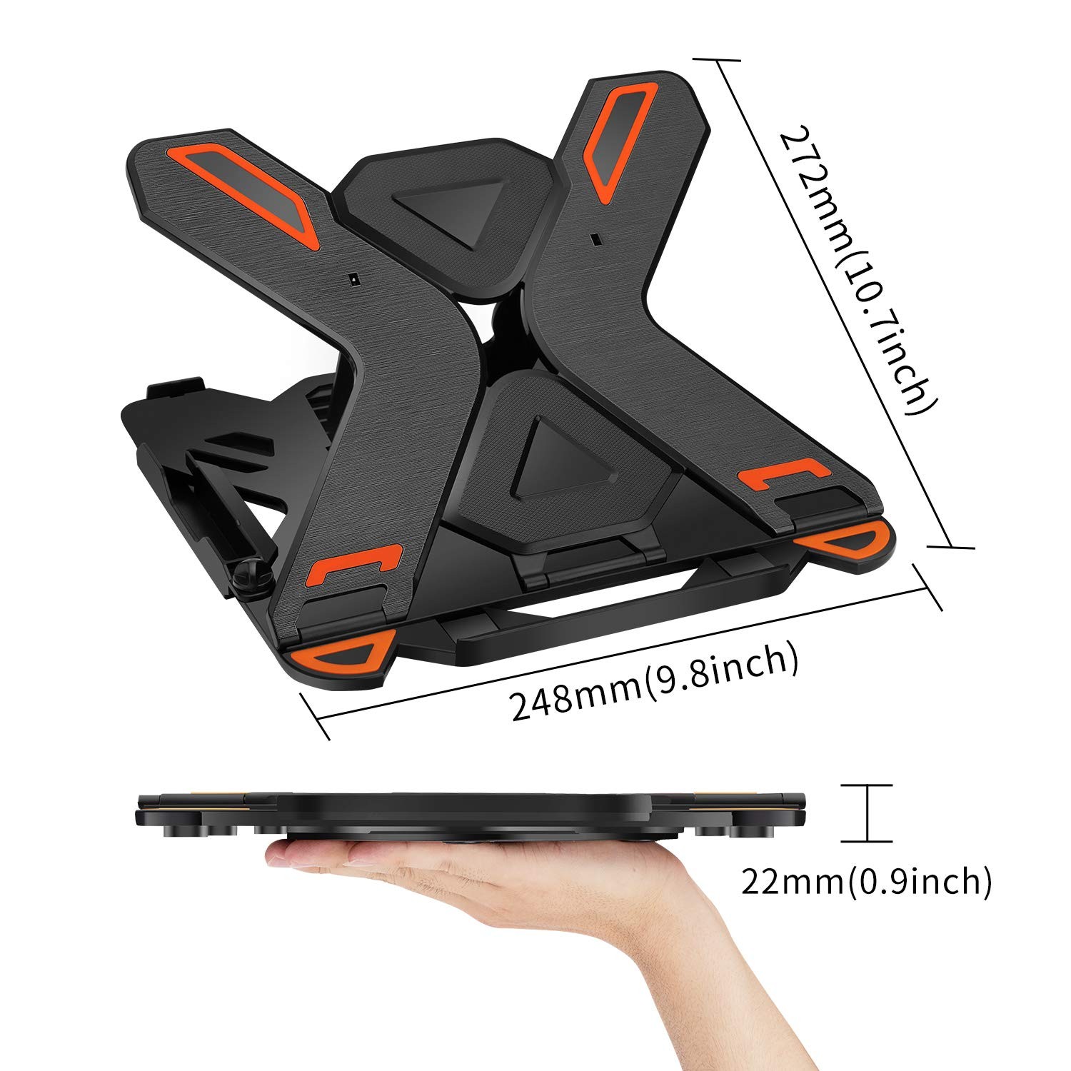 Adjustable Laptop Stand Foldable 360 Rotation Ventilated for 10-17in Laptops