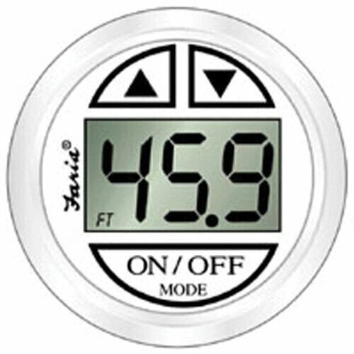 Faria Chesapeake White SS 2 in Depth Sounder w/In-Hull Transducer