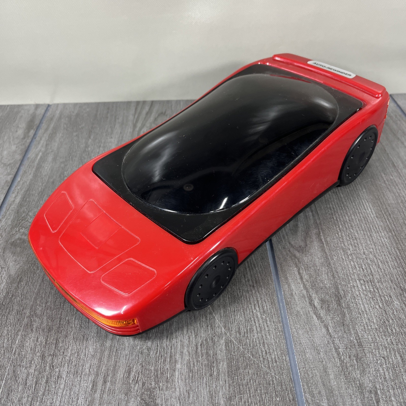 VTG Electric Red Sports Car VHS Video Cassette Tape Rewinder Untested - No Cord