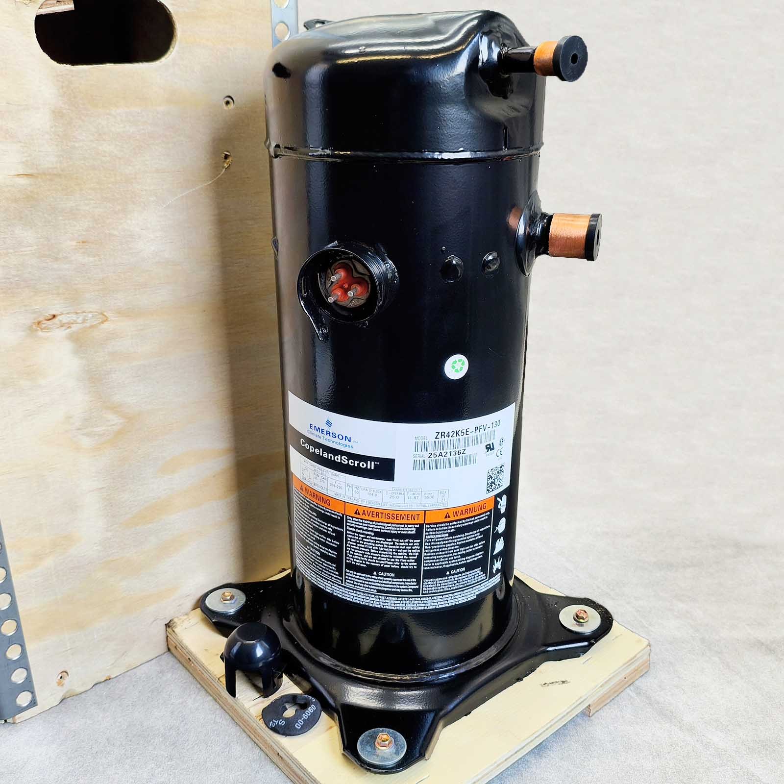 Scroll Compressor 208-230V 3.5 Ton R-22 R407C 1 PH for Copeland ZR42K5E-PFV-130