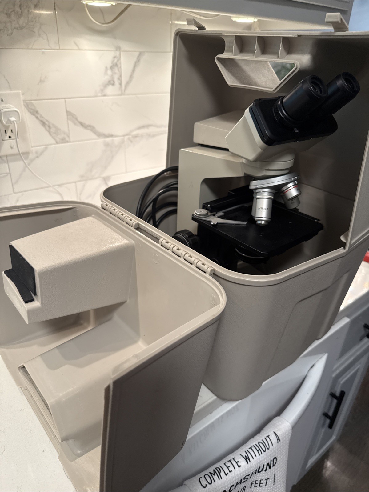 Nikon Model SC Binocular Microscope With Carry Case