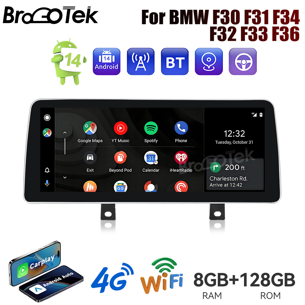 8+128G Carplay For BMW F30 F32 F31 F33 12.3" Android 13 Car Stereo Touchscreen