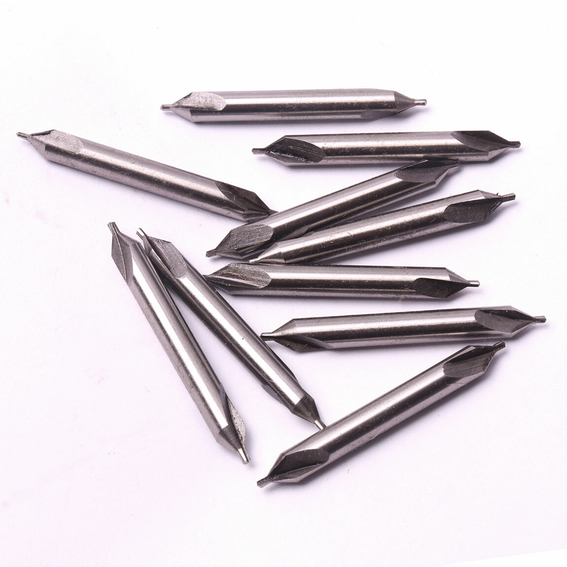 10PCS HSS 60 Degree Countersink Drill Bit Set, 3.0mm Center Hole Tool for Metal