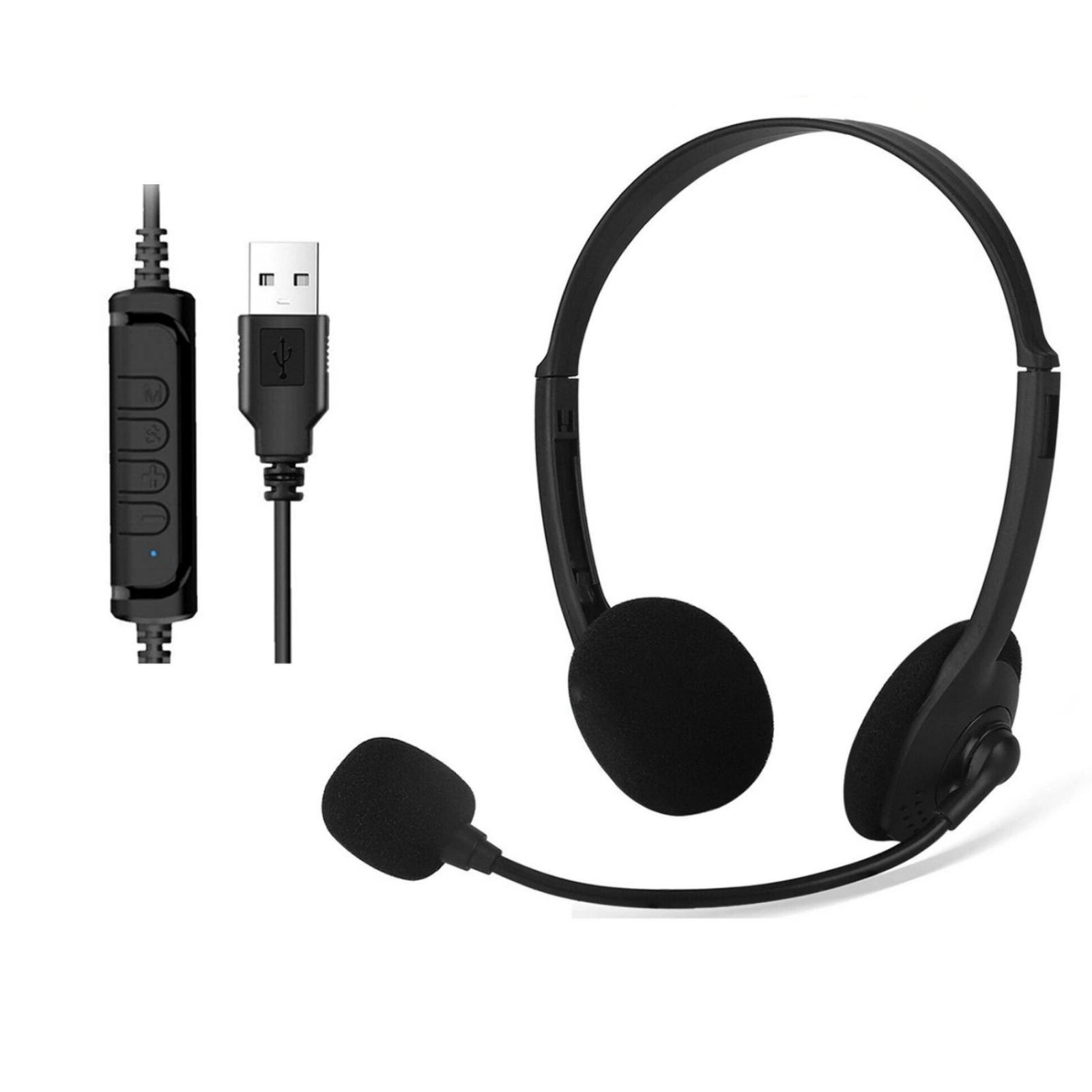 USB Headset With Clear Chat Microphone For Office Worker Daily Communication Use