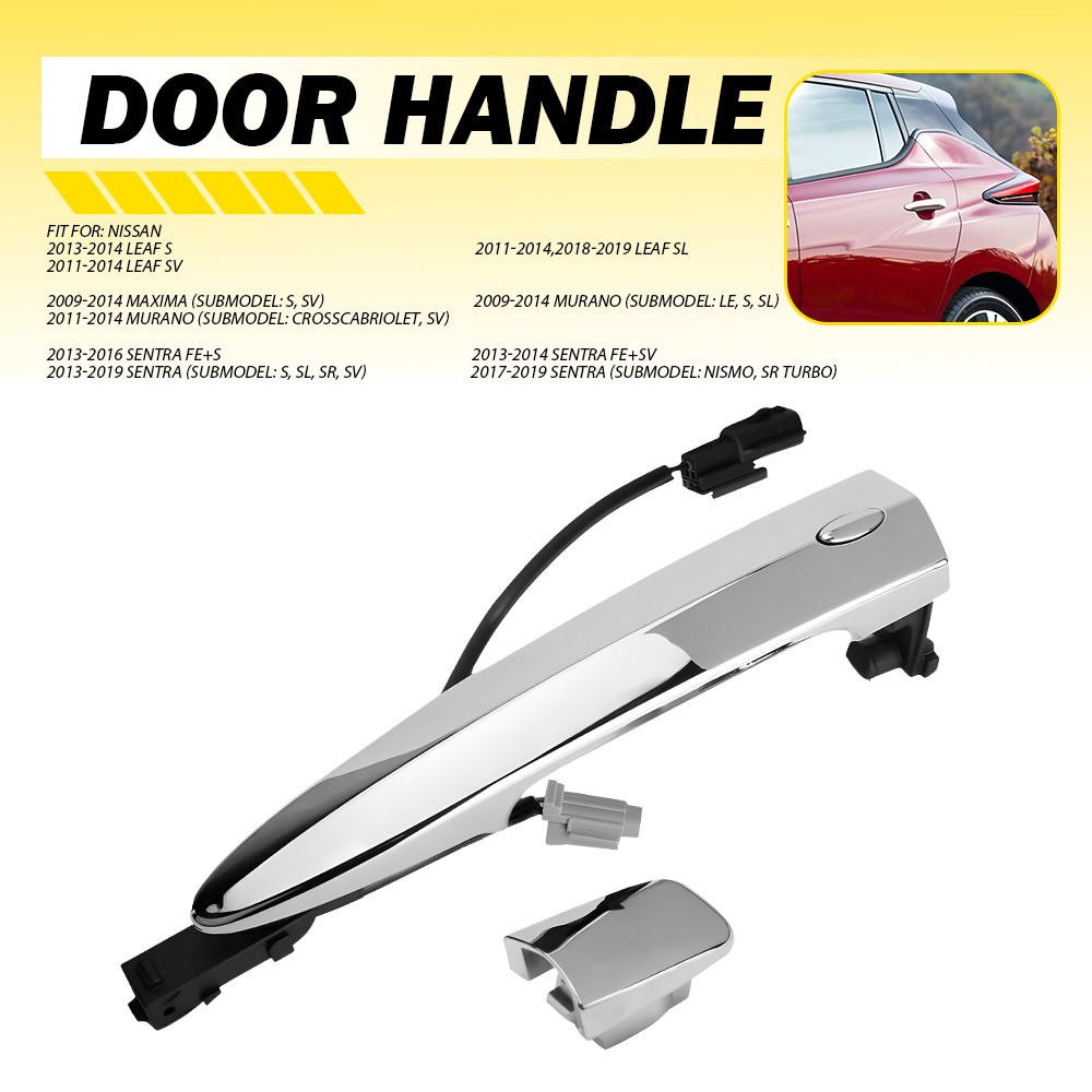 For 2009-2014 Nissan Murano Maxima Front Passenger Exterior Door Handle Chrome A