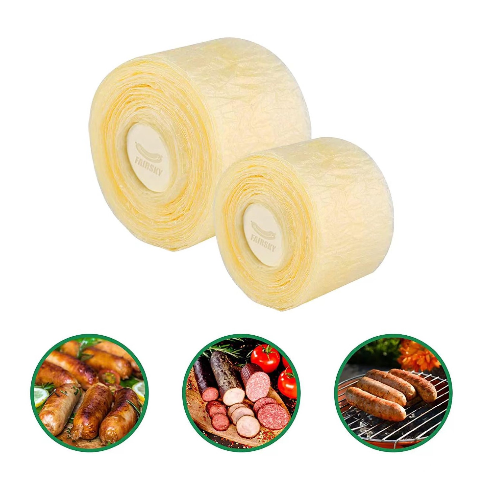 Edible Sausage Casings Natural Dried 8m 26ft 32mm For Homemade Meats