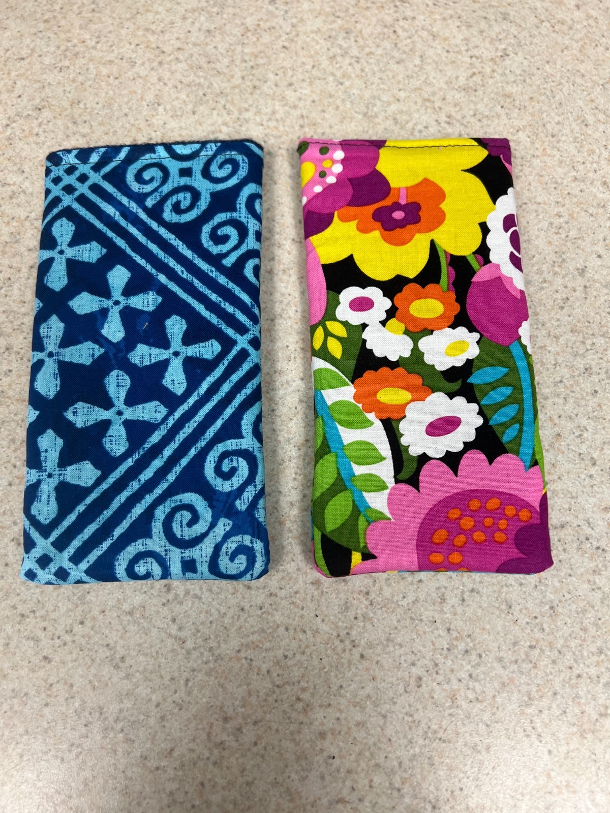 Sunglass / Eyeglass Fabric Cases- Designer Cuban Tile & VaVa Bloom - Free Ship