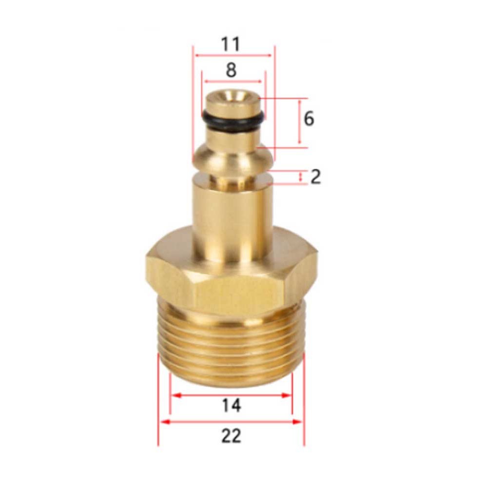 Brand New Adapter Hose High Pressure Washer Quick Connector Solid Brass